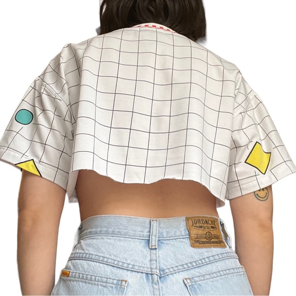 SOLD - Vtg cropped geometric top - Picture 6 of 12